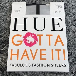HUE black sheer hosiery